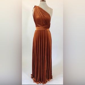 Copper Multi-way Velvet Dress Size M